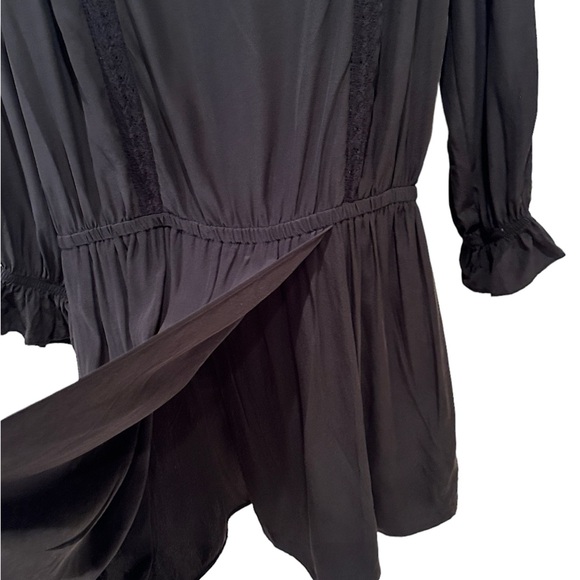 Frame 100% Silk Long Sleeve Drop Waist Dress. Size Large - Picture 6 of 9